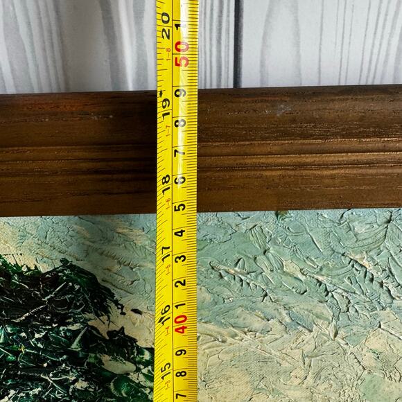 Hobbyist Original Framed Landscape Oil Painting Artist 19 x 22 Farm Lake Ducks - Picture 6 of 8